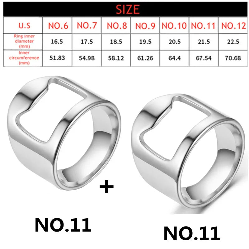 Finger Bottle Opener Ring 17mm/18mm/19mm/20mm