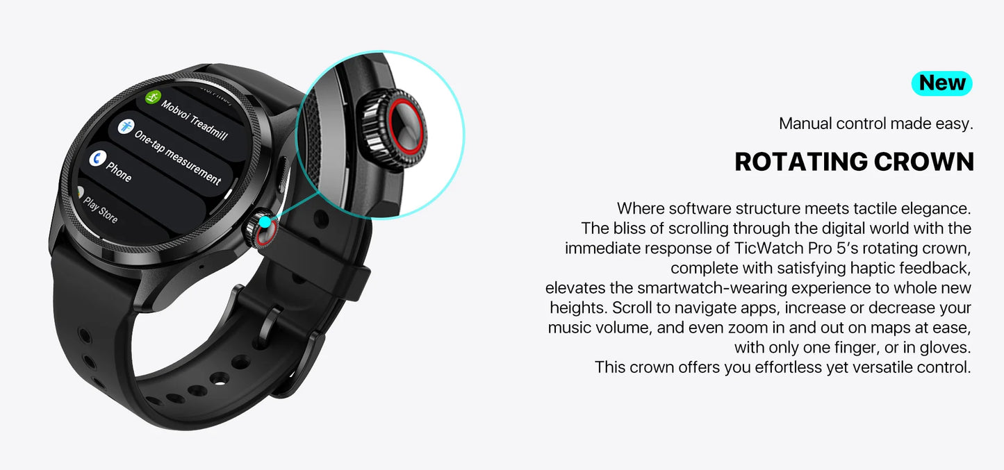TicWatch Pro 5 Wear OS Smartwatch