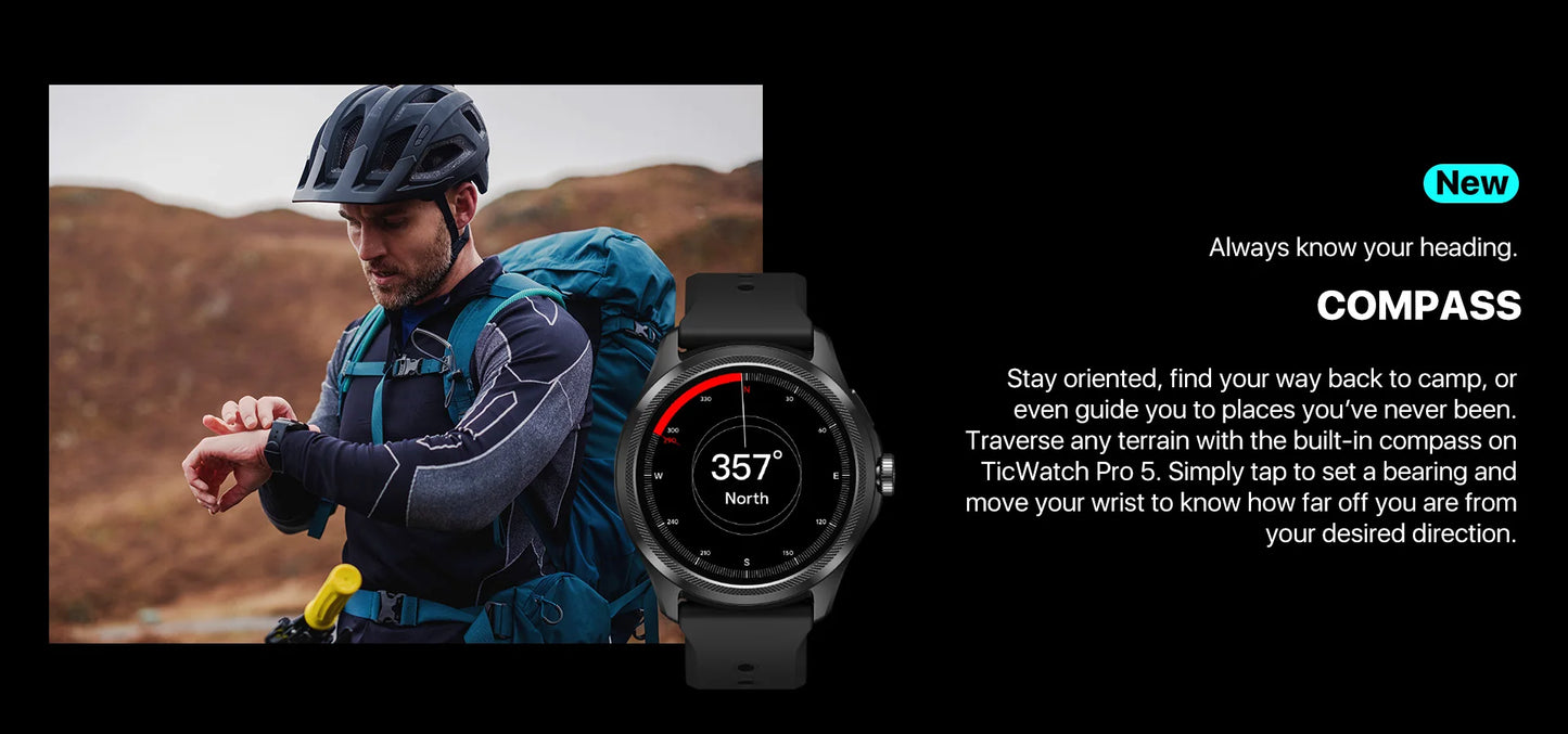 TicWatch Pro 5 Wear OS Smartwatch
