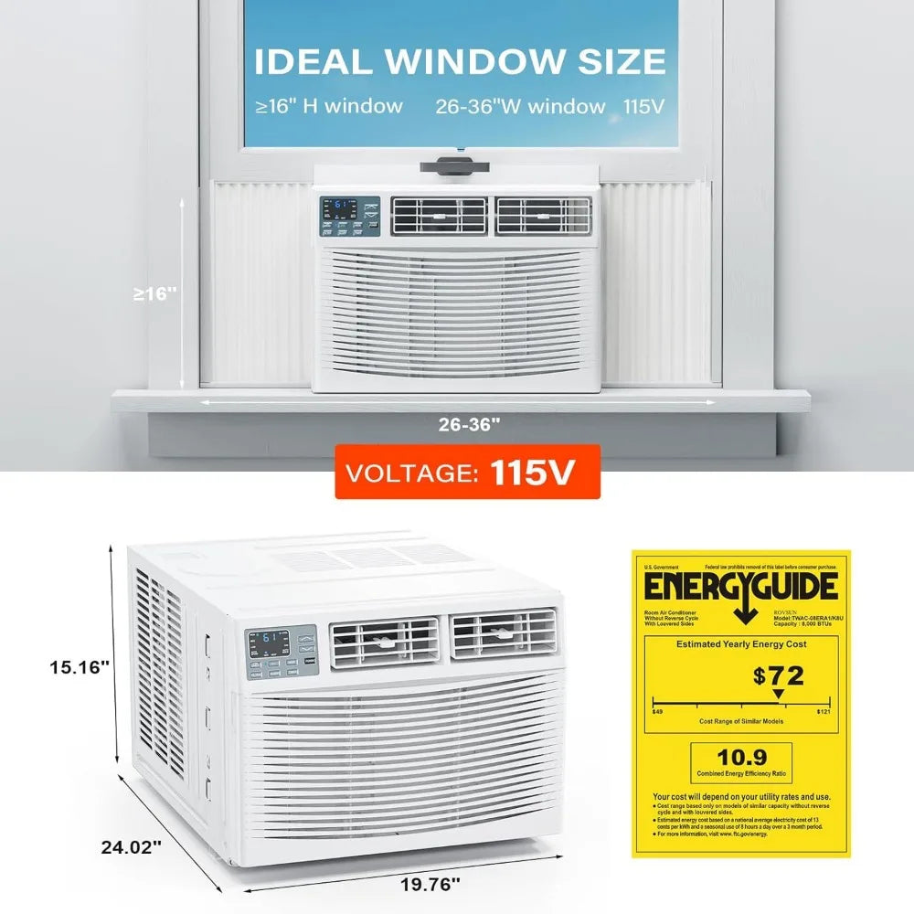 Window Air Conditioner with Heat, Window AC Unit