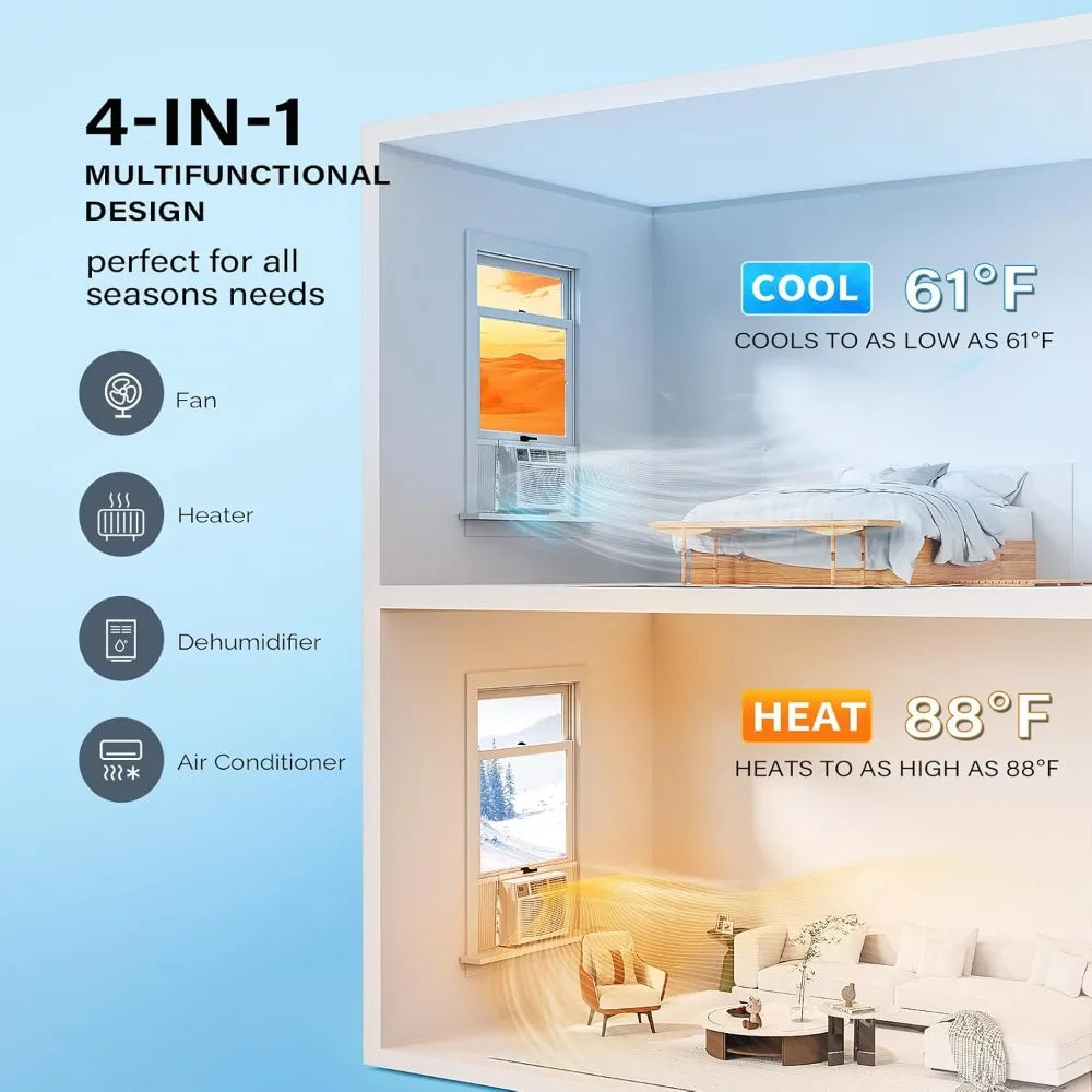 Window Air Conditioner with Heat, Window AC Unit