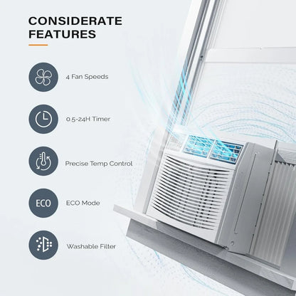 Window Air Conditioner with Heat, Window AC Unit