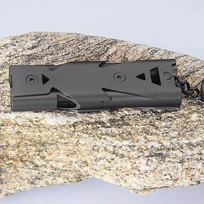 Portable Whistle 180 db Aluminum Alloy Double Tube