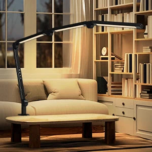 LED Desk Lamp with Clip, Multi-Angle Flexible 4-Segment
