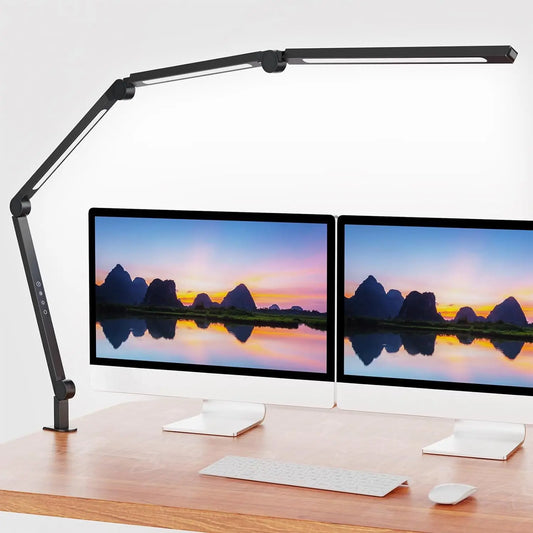 LED Desk Lamp with Clip, Multi-Angle Flexible 4-Segment