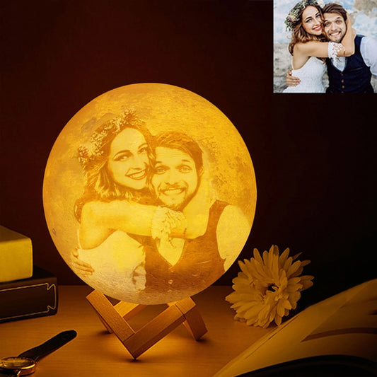 Moon Lamp Personalized Photo Text Customized