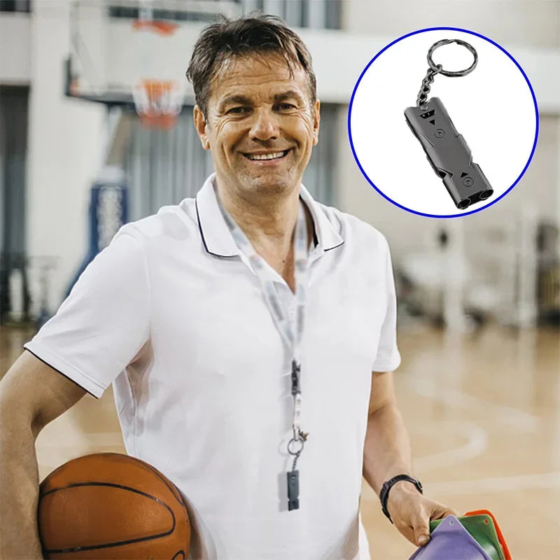 Portable Whistle 180 db Aluminum Alloy Double Tube