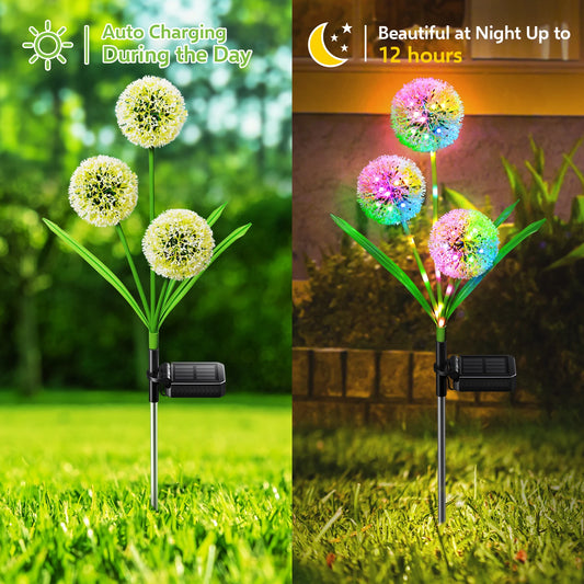 4 Pack Solar Dandelion Garden Lights