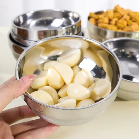 1/5pcs Stainless Steel Fruit Salad Bowls