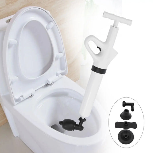 High Pressure Home Toilet Plunger Kit Air Drain Blaster
