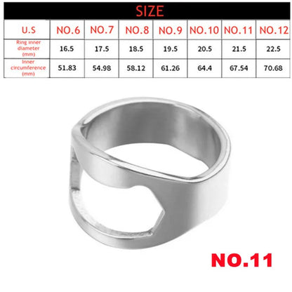 Finger Bottle Opener Ring 17mm/18mm/19mm/20mm